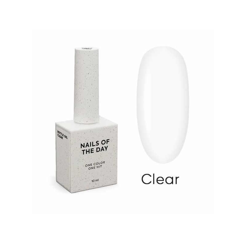 Bottle Gel Clear con pincel NAILSOFTHEDAY, 10 ml