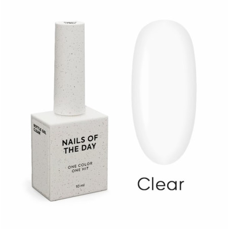 Bottle Gel Clear con pincel NAILSOFTHEDAY, 10 ml
