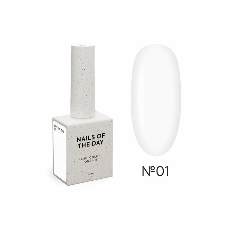 Bottle Gel 01 con pincel NAILSOFTHEDAY, 10 ml