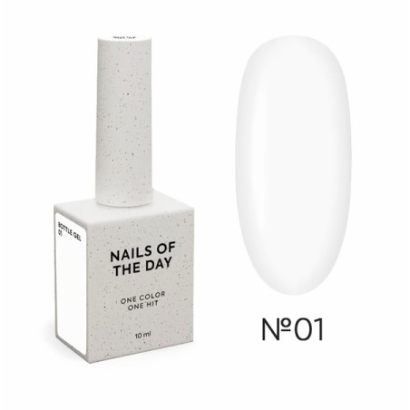Bottle Gel 01 con pincel NAILSOFTHEDAY, 10 ml
