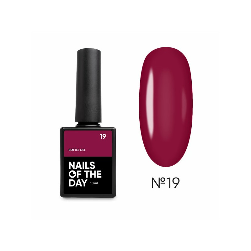 Bottle Gel 19 NAILSOFTHEDAY con pincel, 10 ml