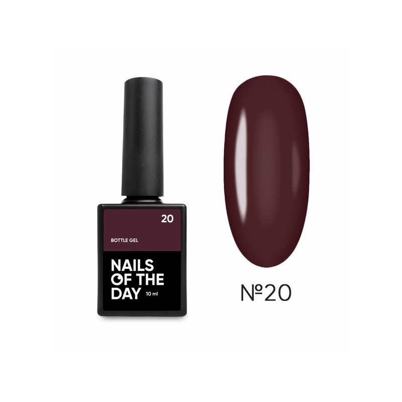 Bottle Gel 20 NAILSOFTHEDAY con pincel, 10 ml