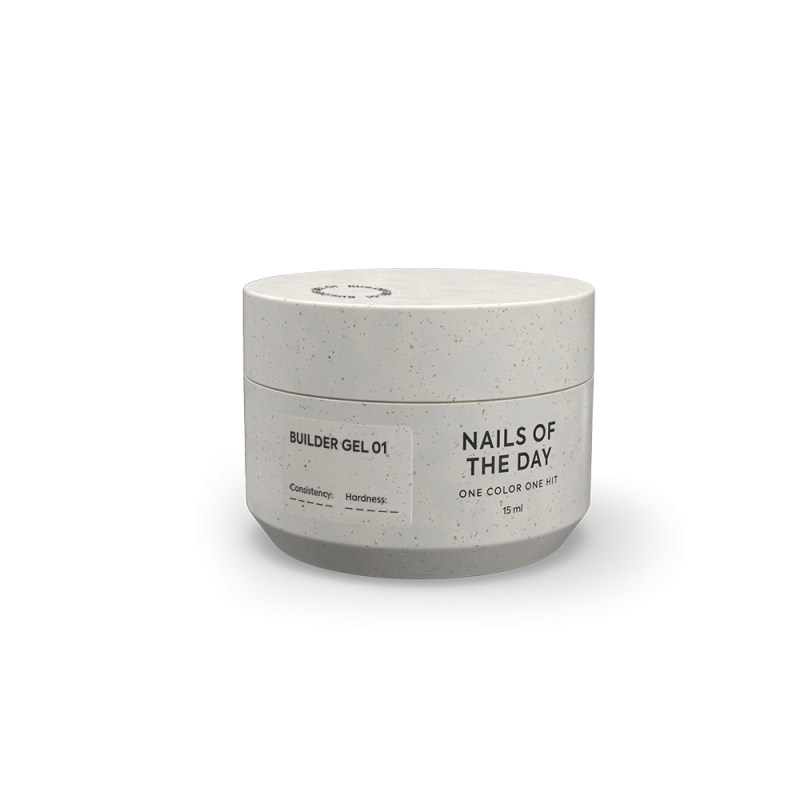 Builder Gel 01 NAILSOFTHEDAY, gel constructor trasparente, 15 ml