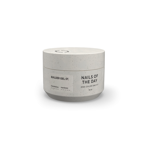 Builder Gel 01 NAILSOFTHEDAY, gel constructor trasparente, 15 ml