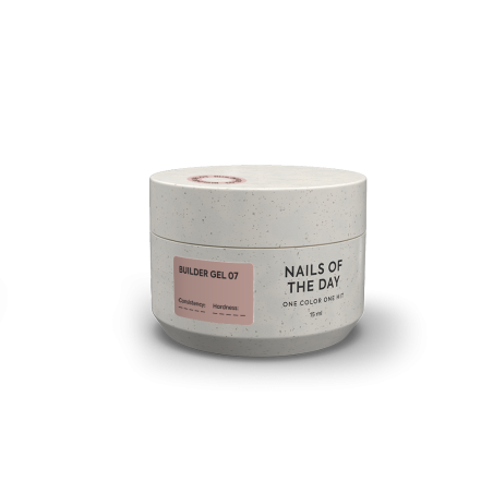 Builder Gel 07 NAILSOFTHEDAY, gel constructor beige caramelo, 15 ml
