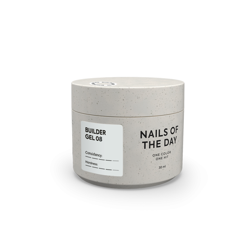 Builder Gel 08 NAILSOFTHEDAY, gel constructor blanco lechoso, 30 ml