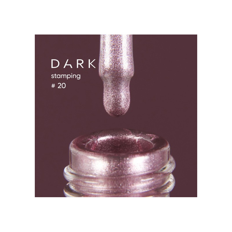 Esmalte Stamping Dark 20, Oro Rosa Metalizado, 8ml