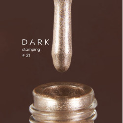 Esmalte Stamping Dark 21, Oro Blanco Metalizado, 10ml