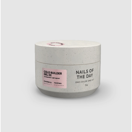 Cold Builder Gel 02 NAILSOFTHEDAY, gel constructor beige rosado, 15ml