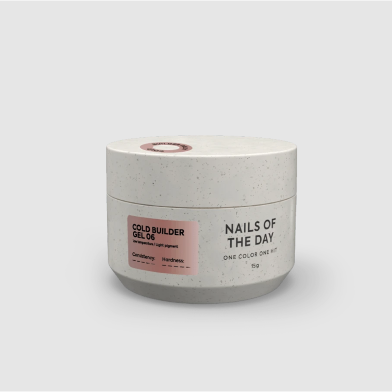 Cold Builder Gel 06 NAILSOFTHEDAY, gel constructor beige rosado oscuro, 15ml
