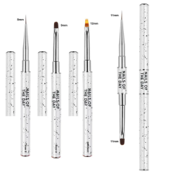 Pincel ovalado para gel de pelo sintético NAILSOFTHEDAY Profecional Brush oval, 9mm