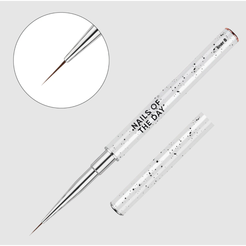 Pincel Liner profecional para líneas finas de pelo sintético NAILSOFTHEDAY Profecional Brush liner, 8mm