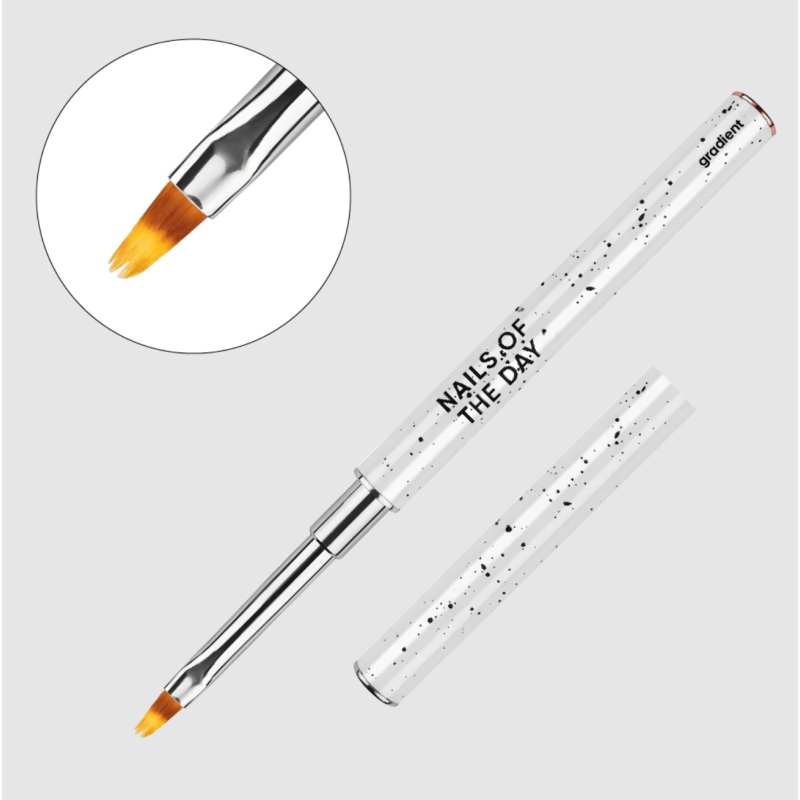 Pincel para degradado de pelo sintético NAILSOFTHEDAY Profecional Brush Gradient, 12mm