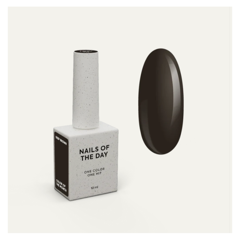 Esmalte Semipermanente Let's special Deep Brown NAILSOFTHEDAY, negro, 10ml
