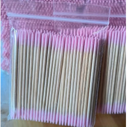 Palitos finos con puntas de algodón 7cm, 100uds