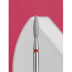 Fresa de diamante "Llama" Punta, Roja 2,3 mm, STALEKS