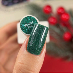 Esmalte semipermanente Verde NAILSOFTHEDAY, verde reflectante, 10ml