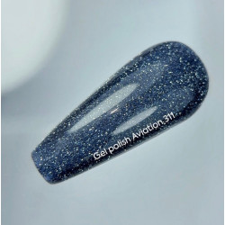 Esmalte semipermanente Aviation NAILSOFTHEDAY, azul-gris reflectante, 10ml