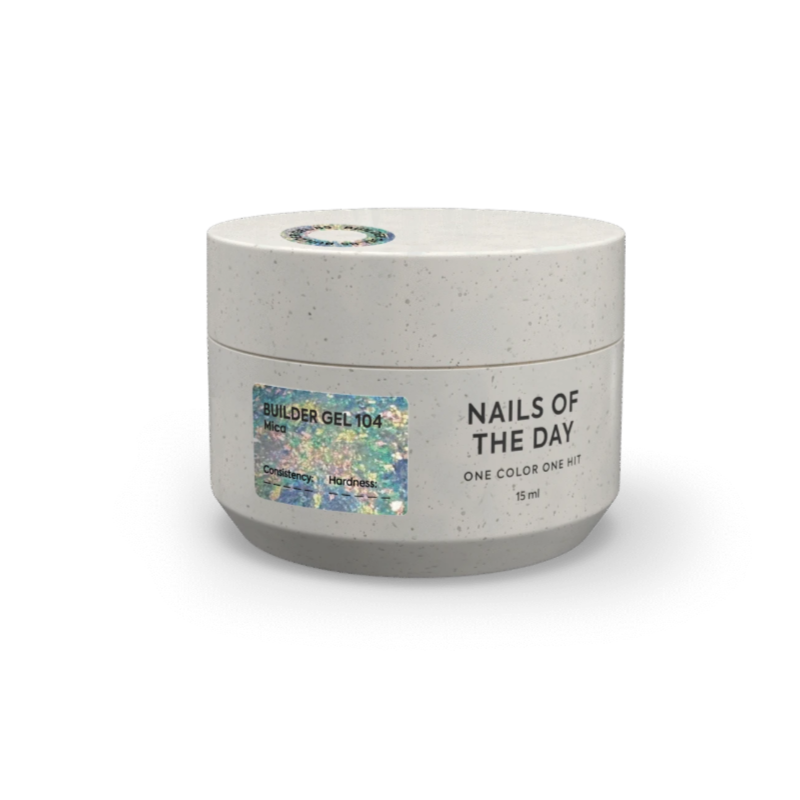 Builder Gel 104 NAILSOFTHEDAY, gel constructor con copos Yuki, 15 ml