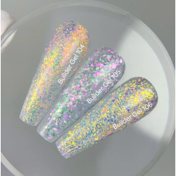 Builder Gel 104 NAILSOFTHEDAY, gel constructor con copos Yuki, 15 ml