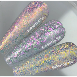 Builder Gel 106 NAILSOFTHEDAY, gel constructor con copos Yuki, 15 ml