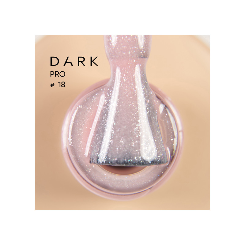 Pro Base 18 DARK, Base Camuflaje de color Beige con micro brillo, 15ml