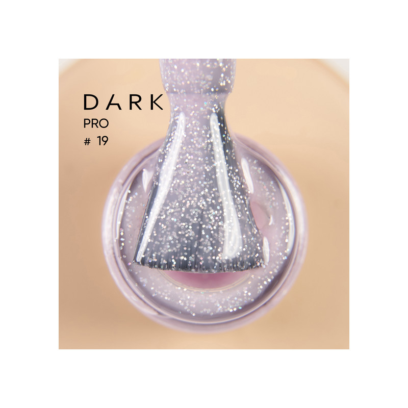 Pro Base 19 DARK, Base Camuflaje de color Violeta claro con micro brillo, 15ml