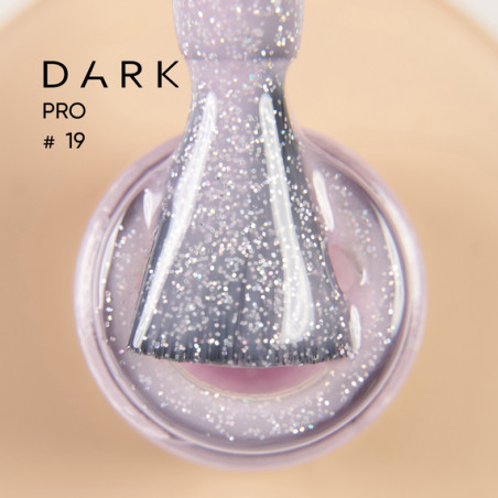 Pro Base 19 DARK, Base Camuflaje de color Violeta claro con micro brillo, 15ml