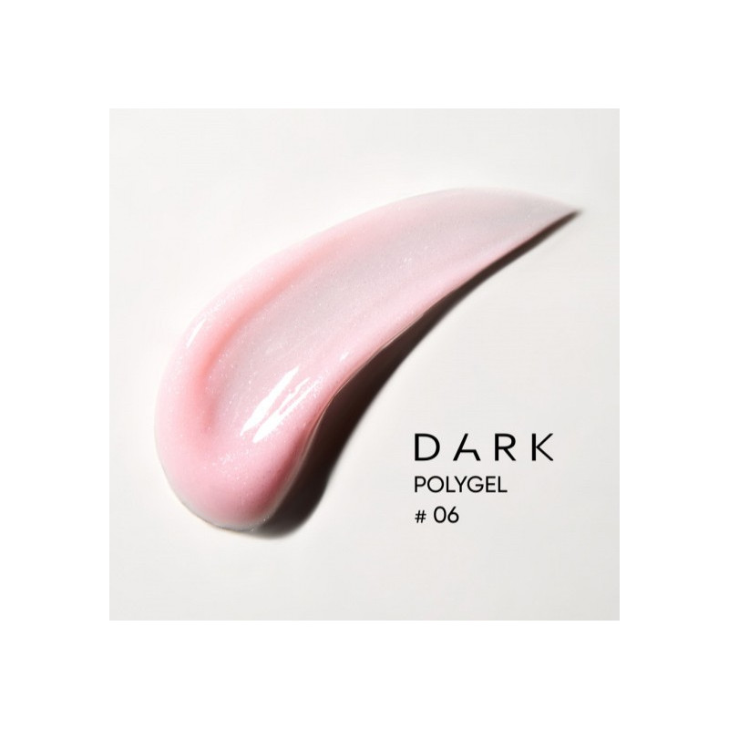Polygel 06 en tubo DARK, Melocotón con micro brillo, 30ml