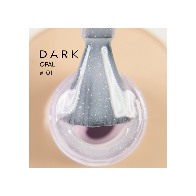 Base Opal 01 Dark, rosa lechoso con microbrillo dorado, 15 ml