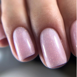 Base Opal 02 Dark, rosa con microbrillo rosa, 15 ml