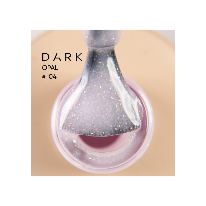 Base Opal 04 Dark, rosa lechoso con microbrillo dorado, 15 ml