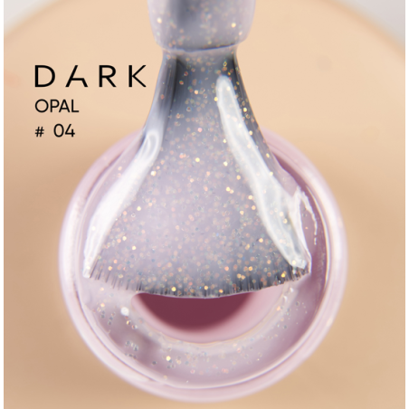 Base Opal 04 Dark, rosa lechoso con microbrillo dorado, 15 ml