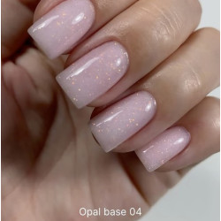Base Opal 04 Dark, rosa lechoso con microbrillo dorado, 15 ml
