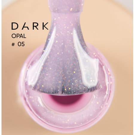 Base Opal 05 Dark, rosa con microbrillo multicolor, 15 ml