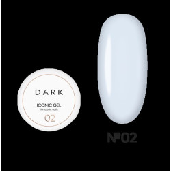 Iconic Gel 02 Dark, gel constructor liquido, blanco azulado, 15ml
