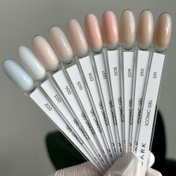 Iconic Gel 03 Dark, gel constructor liquido, blanco lechoso, 15ml