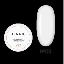 Iconic Gel 03 Dark, gel constructor liquido, blanco lechoso, 15ml