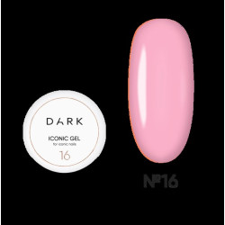 Iconic Gel 16 Dark, gel constructor liquido, rosa, 15ml