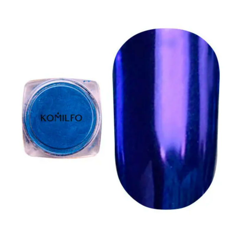 Mirror Powder N°005 (Polvo efecto espejo), Color Azul, Komilfo, 0,5gr