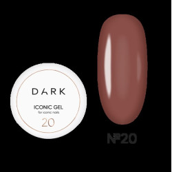 Iconic Gel 20 Dark, gel constructor liquido, marrón rosado, 15ml