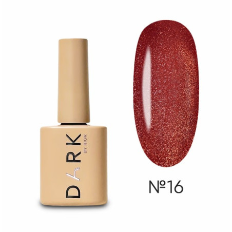 Esmalte Semipermanente Ojo de gato 16  Dark, rojo frambuesa, 6ml