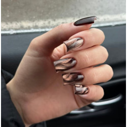 Esmalte Semipermanente Ojo de gato 33 Dark, marrón, 6ml