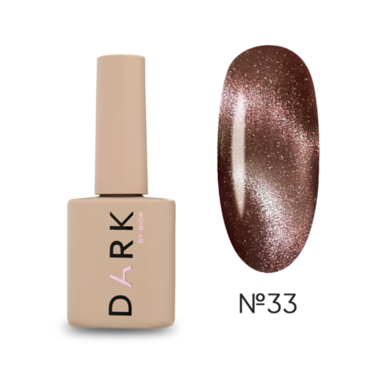 Esmalte Semipermanente Ojo de gato 33 Dark, marrón, 6ml