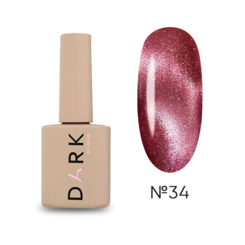 Esmalte Semipermanente Ojo de gato 34 Dark, rosa, 6ml