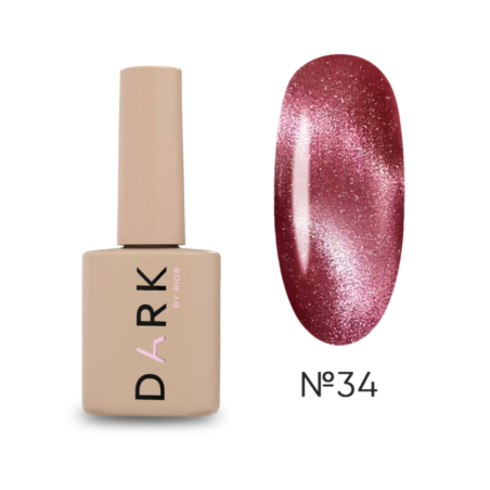 Esmalte Semipermanente Ojo de gato 34 Dark, rosa, 6ml