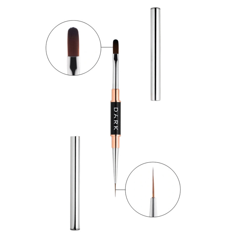 Pincel Doble sintético DARK Liner 10 mm / Gel 12mm