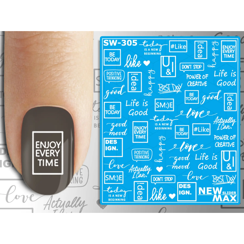 Pegatina al agua blanca SW-305