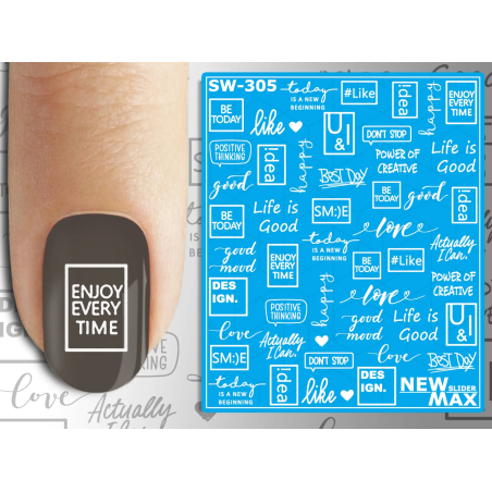 Pegatina al agua blanca SW-305