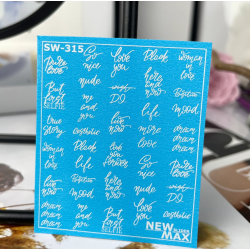 Pegatina al agua blanca SW-315